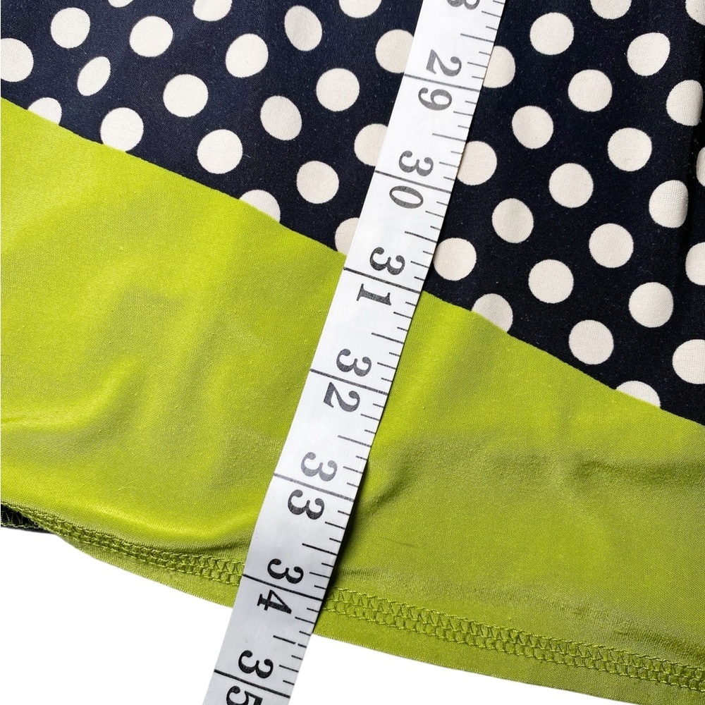 Nine West Gray, Purple, & Green Polka Dot & Striped Long Sleeve Shift Dress - Picture 11 of 13